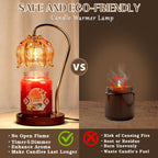 Funistree Flower Candle Warmer Lamp with Timer, Dimmable Candle Lamp Warmer, Christmas Birthday Gifts for Women Mom Her, Housewarming Home Decor, Lotus Wax Warmer for Yankee Candles - Lily Amber
