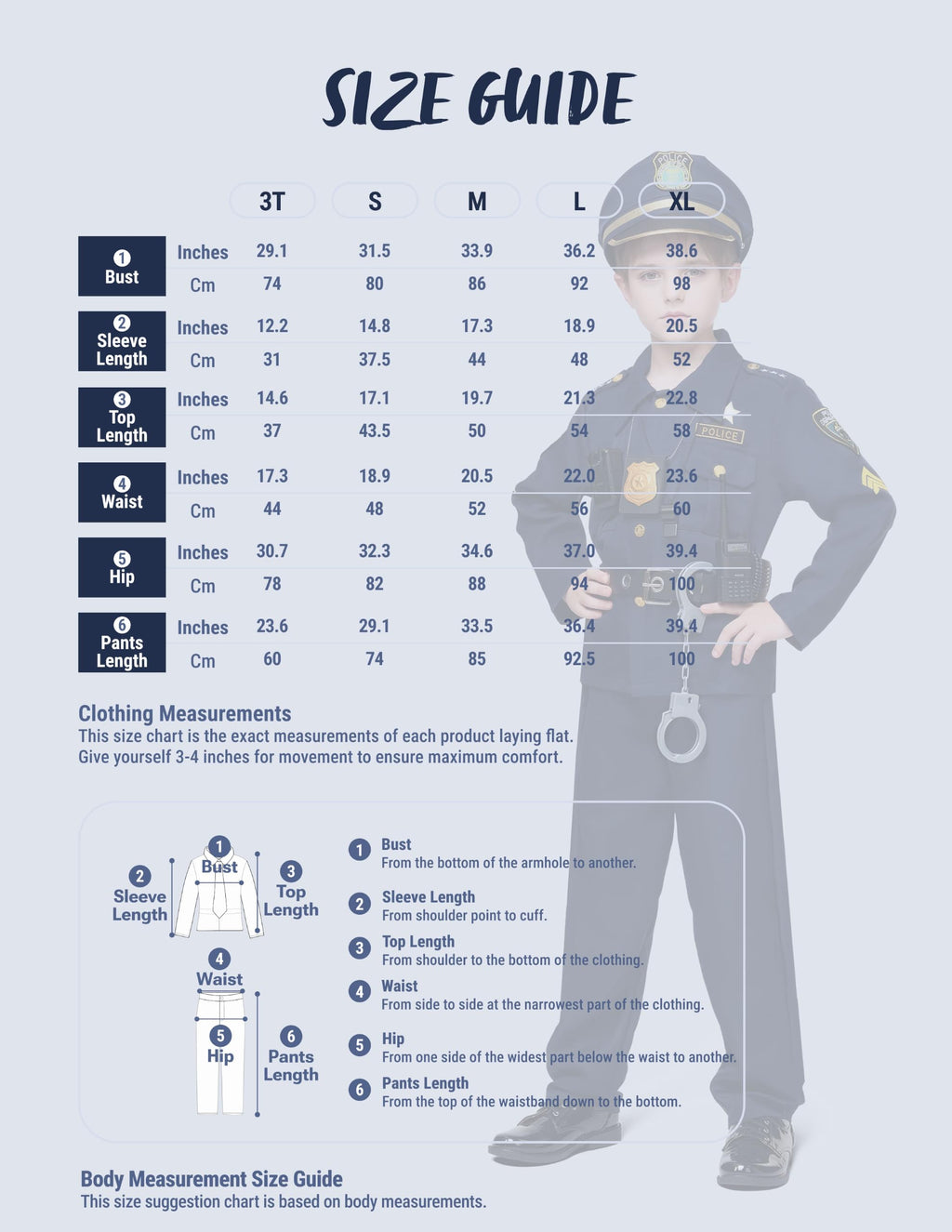 JOYIN Toy Halloween Toddler Police Costume, Police Officer Costume for Boys, Kids Cop Outfit with Toy Accessories for Unisex Halloween Pretend Roleplay, Themed Party (Small, 5-7 yrs)
