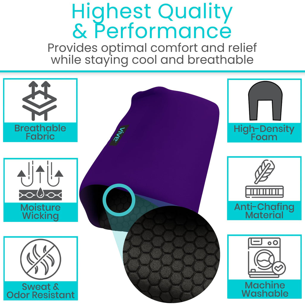 Vive Premium Crutch Pads & Hand Grips - Comfortable, Breathable, Machine Washable Padding - Moisture Wicking & Odor Reducing Pillow Accessory Covers for Adult & Youth Walking Crutches