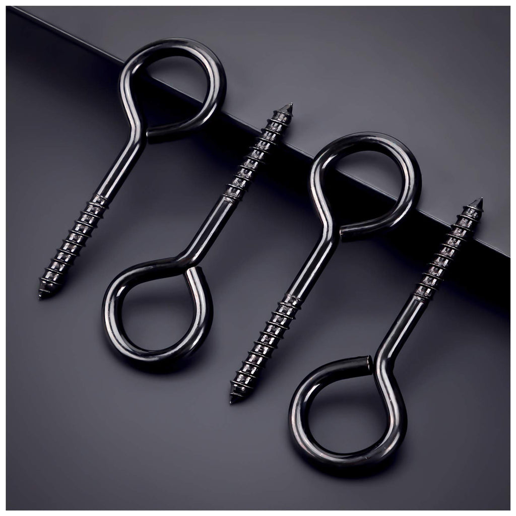 ZAUGONTW 5 Inch Eye Hooks, Large Eye Bolts Screw in Hooks, 10 Pcs,