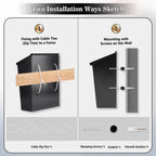 KYODOLED Convenient and Durable Wall Mount Mailbox for Outside, Easy Installation, Ample Storage Space to Accommodate Standard-Sized Letter, Magazine, Check, Black, Drop Box for Home or Apartment
