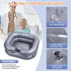 Cehim Inflatable Shampoo Basin - Portable Shampoo Bowl, Hair Washing Basin for Bedridden, Disabled,Injured, Hair Wash Tub for Dreadlocks and at Home Sink Washing