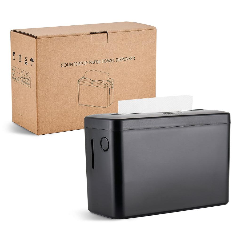 DUTYWORKS Multifold Paper Towel Dispenser Countertop, Black