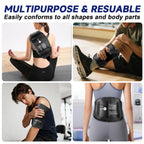 Large Ice Pack for Injuries Reusable Gel for Lower Back, Cold Packs Wrap for Shoulder, Knee, Elbow, Hip, Leg, Soft Cold Compress,16 × 9",Black