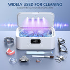 Ultrasonic Jewelry Cleaner, 50Khz Jewelry Cleaner Ultrasonic Machine for Jewelry, Eyeglasses, Rings, Watch Strap, Dentures, 24oz - 304 Stainless Steel Tank, Digital Timer