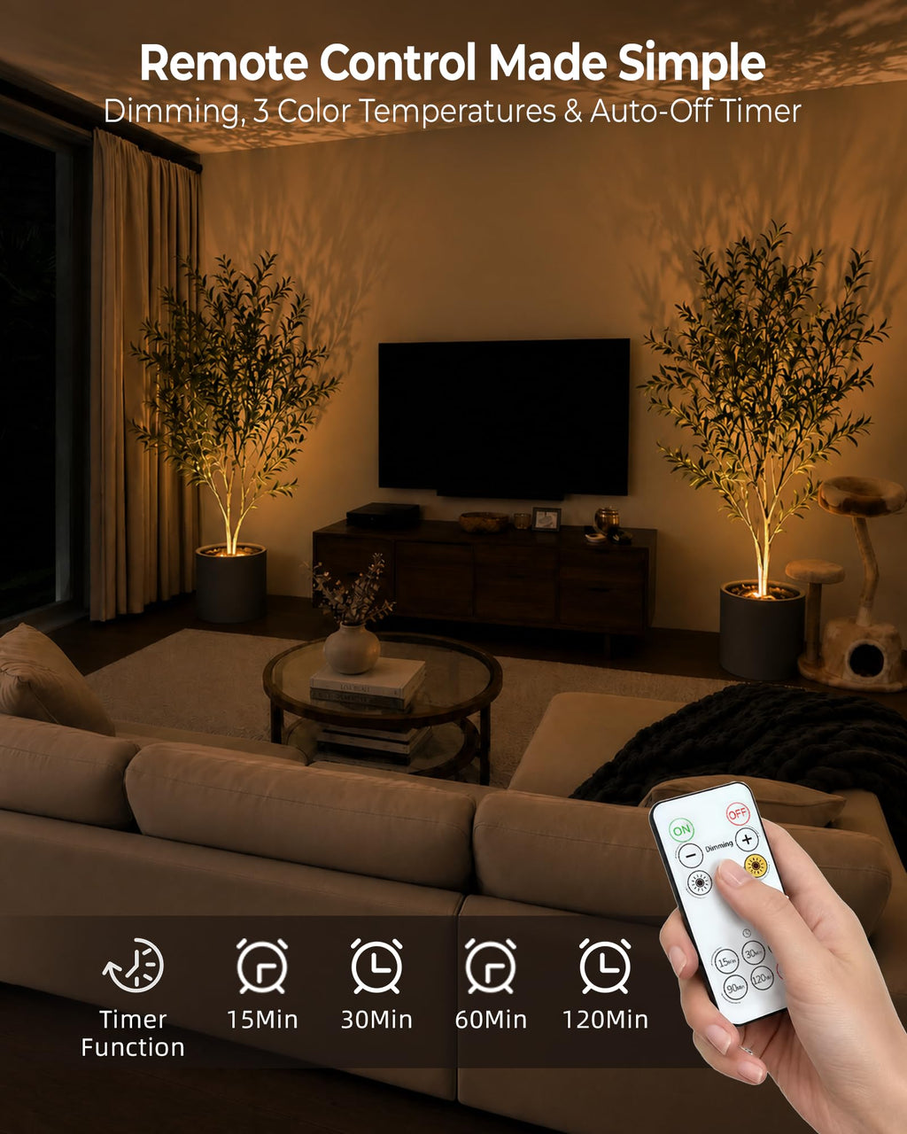 EZVALO Spotlight Indoor with Remote, 4000mAh Rechargeable Plant Spot Lights Indoor, Wireless Mini Uplights with Dimmable & 3-CCT, Timer, Accent Lighting for Pictures, Artwork, Displays (2-Pack)