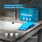 Waywewipe On-The-Go Flushable Wet Wipes, 60 Count XL Individually Wrapped Adult Wipes, Hypoallergenic 100% Plant Based Septic Safe, Travel Size Cleansing Cloth for Men & Women, Fragrance Free (60 Ct)