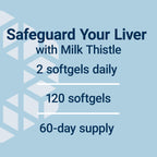 Life Extension Advanced Milk Thistle, Liver Health Supplement, Liver Detox, Cell Division, silymarin, silybin, bioavailable, Gluten Free, Non-GMO, 120 softgels