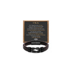 JoycuFF Gifts for Son Men Bracelet Personalized Infinity Knot Bracelet for Men Inspirational Birthday Christmas Graduation Gifts for Son from Mom Dad