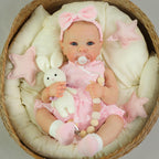 KSBD Realistic Reborn Baby Dolls - 20 Inch Cute Lifelike Real Life Baby Dolls Newborn Baby Dolls Girl with Soft Full Vinyl Body and Accessories can Swimming for 3+ Years Old Kids Gifts
