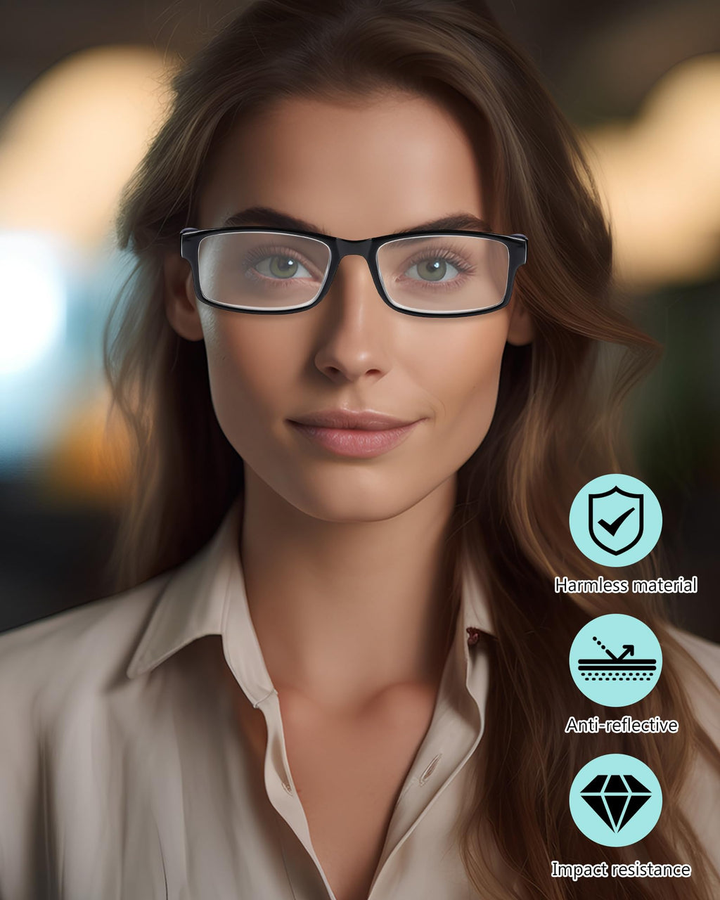 Yexiya 50 Pack Reading Glasses Bulk Frame Eyeglasses with Spring Hinge Traditional Adjustable Non-Prescription Glasses for Men Women(1.5 Diopters,Black)