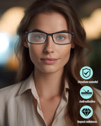 Yexiya 50 Pack Reading Glasses Bulk Frame Eyeglasses with Spring Hinge Traditional Adjustable Non-Prescription Glasses for Men Women(1.5 Diopters,Black)