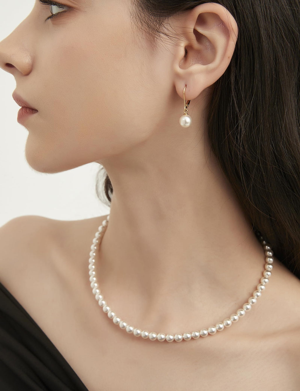 Mameloly Pearl Earrings for Women 14K Gold Plated Sterling Silver 925