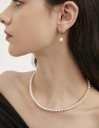 Mameloly Pearl Earrings for Women 14K Gold Plated Sterling Silver 925