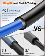 600 Pcs Heat Shrink Tubing Kit - 4:1 Ratio Adhesive Lined, Wire Shrink Wrap Tubing, Marine Grade Industrial Heat-Shrink Tubing, 7 Sizes 5 Colors