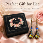 HisJewelsCreations Peacock Dangle Earrings adorned with Swarovski® Crystals