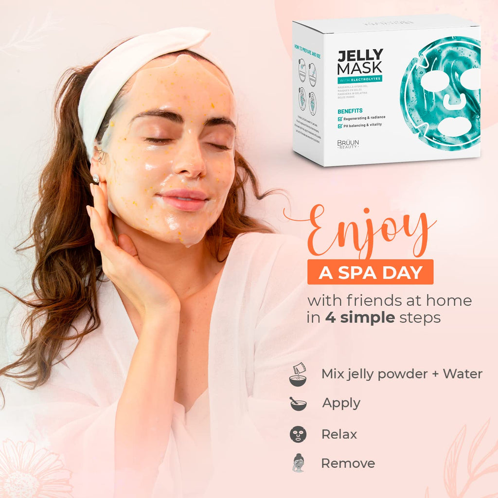 Peel-Off Jelly Mask Premium Modeling "Rubber Mask" Spa Set - 10 Treatments (24k Gold, Lavender, Kiwi, Peppermint, Egyptian Rose, Matcha, Chamomile, Tea tree, Jazmine)