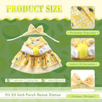 EKOREST Summer Porch Goose Outfits for 23 Inch Lawn Statue