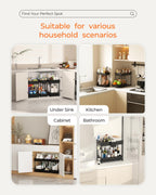 Sevenblue 3-Pack 2-Tier Under Sink Organizers with Sliding Drawers