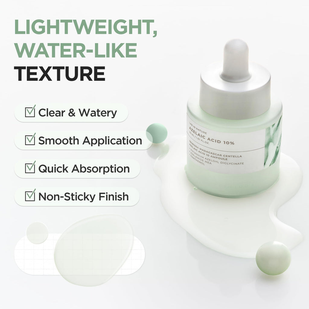 SKIN1004 Azelaic Acid 10% Ampoule, Korean Facial Centella Serum,1.01 fl.oz