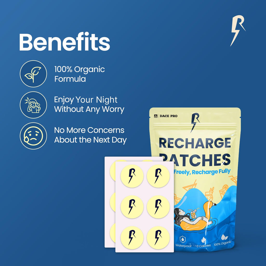 The Recharge Patch 24-Pack: Recovery Patches Cruise Essentials 2026 Women Festival Essentials Travel Essentials Cruise Ship Accessories Travel Size Toiletries Rebound Patches Must Haves for Energy