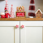 Knobēz: Red Peppermint Decorative Knob Covers Package of 12 (Red)