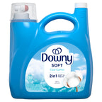 Downy Soft, 2 in 1 Soft and Fresh Liquid Fabric Softener, Cool Cotton, 140 fl oz, 190 Loads, Fabric Conditioner Liquid provides softness and freshness for fabrics