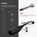 MDF Instruments, Tromner Neurological Reflex Hammer with Built-in Brush for Cutaneous and Superficial Responses - Light - HDP Handle - Durable, Professional-Grade - Black (MDF555P-11)