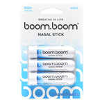 BoomBoom Nasal Stick | Vapor Flow Technology | Cool Refreshing Sensation | Natural Mood Boost | Simple Ingredients | Essential Oils + Menthol Inhaler (Mint)