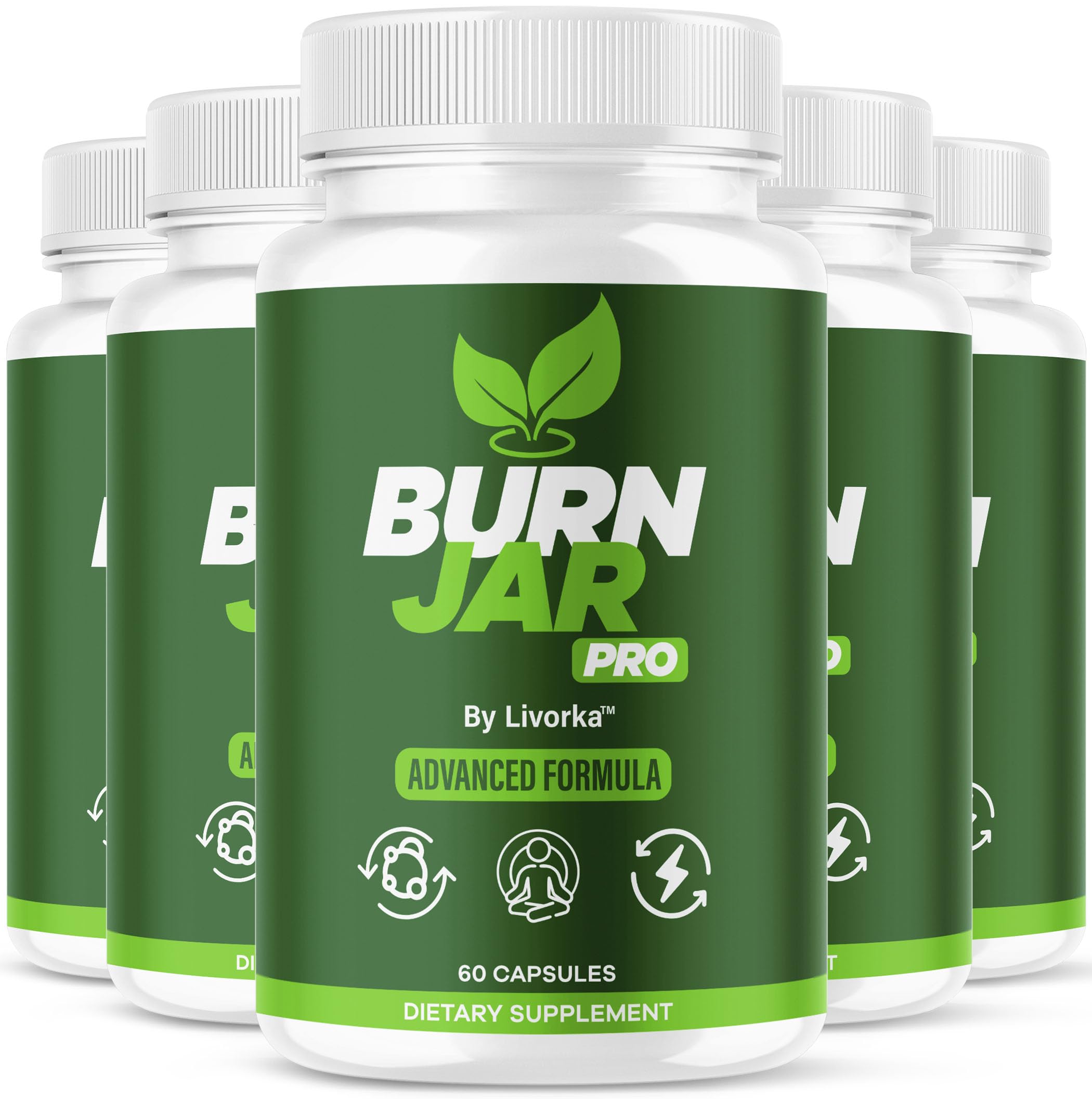 (5 Pack) Burn Jar Pro - BurnJar Pink Salt Capsules Pro, Official Advanced Formula Supplement Pills Natural Ingredients Reviews, 300 Capsules for 5 Months