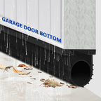 DGSL Garage Door Seals Bottom Rubber Weather Stripping Kit Seal Strip Replacement, Weatherproof Threshold Buffering Sealing Rubber 5/16 Inch T Ends (12 FT, Black, U+O)