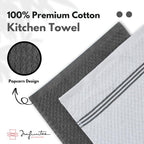 Infinitee Xclusives Kitchen Towels - 6 Pack - Cotton Dish Towel |15" x 25"|