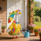 TAZKZZY Raincoat Porch Goose Outfits, Spring Goose Clothes for Garden Decor