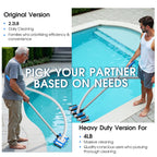 2026 TidyMister Pool Vacuum Head with Swivel Handle - 16in Eazy-to-Use Daily Cleaning Vacuum Head with Side Brushes and Wheels and Hose Connect for 1-1/4in or 1-1/2in for Inground & Above Ground Pools
