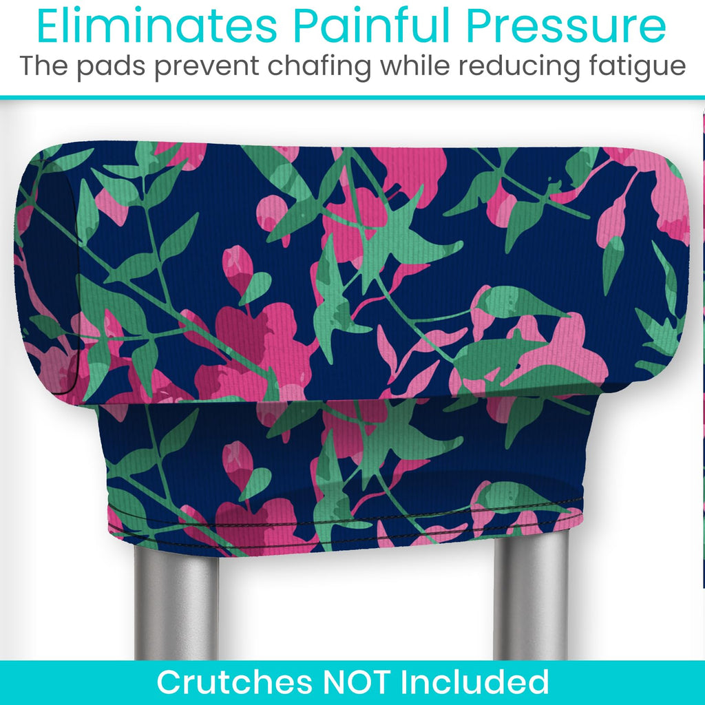 Vive Premium Crutch Pads & Hand Grips - Comfortable, Breathable, Machine Washable Padding - Moisture Wicking & Odor Reducing Pillow Accessory Covers for Adult & Youth Walking Crutches