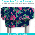 Vive Premium Crutch Pads & Hand Grips - Comfortable, Breathable, Machine Washable Padding - Moisture Wicking & Odor Reducing Pillow Accessory Covers for Adult & Youth Walking Crutches