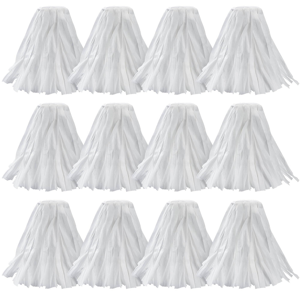 MATTHEW CLEANING Looped-Open Disposable Industrial Wet Mop Head 1.25'' Universal Headband Non-Woven Commercial Replacement for Indoor & Outdoor Use, Floor Cleaning String Mop Refill 12 Pack