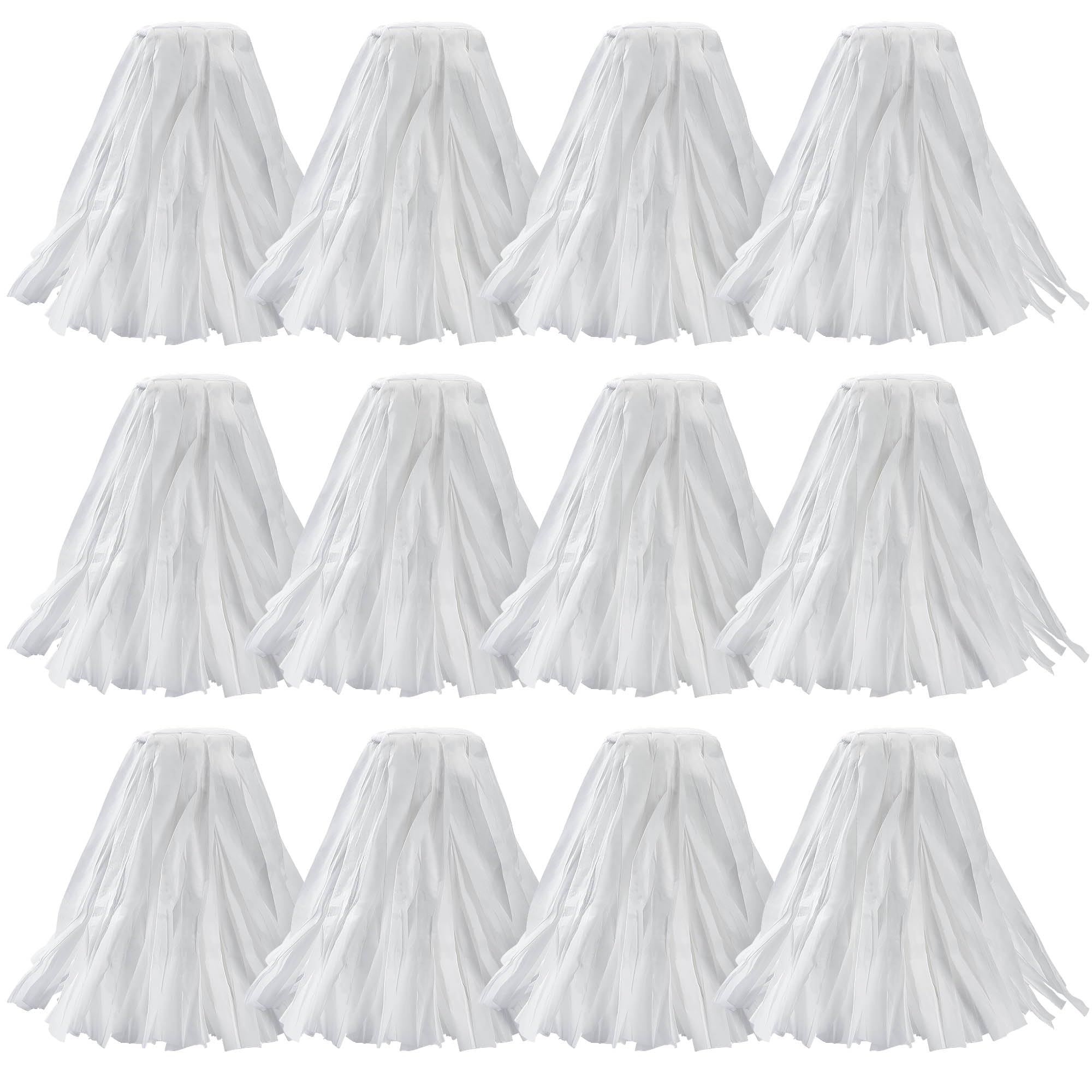 MATTHEW CLEANING Looped-Open Disposable Industrial Wet Mop Head 1.25'' Universal Headband Non-Woven Commercial Replacement for Indoor & Outdoor Use, Floor Cleaning String Mop Refill 12 Pack
