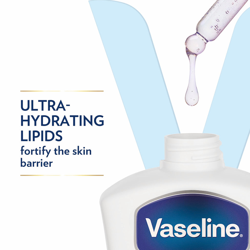 Vaseline Intensive Care Body Lotion Advanced Repair Unscented 4 ct for Dry Skin with Ultra-Hydrating Lipids and Vaseline Jelly 20.3 oz