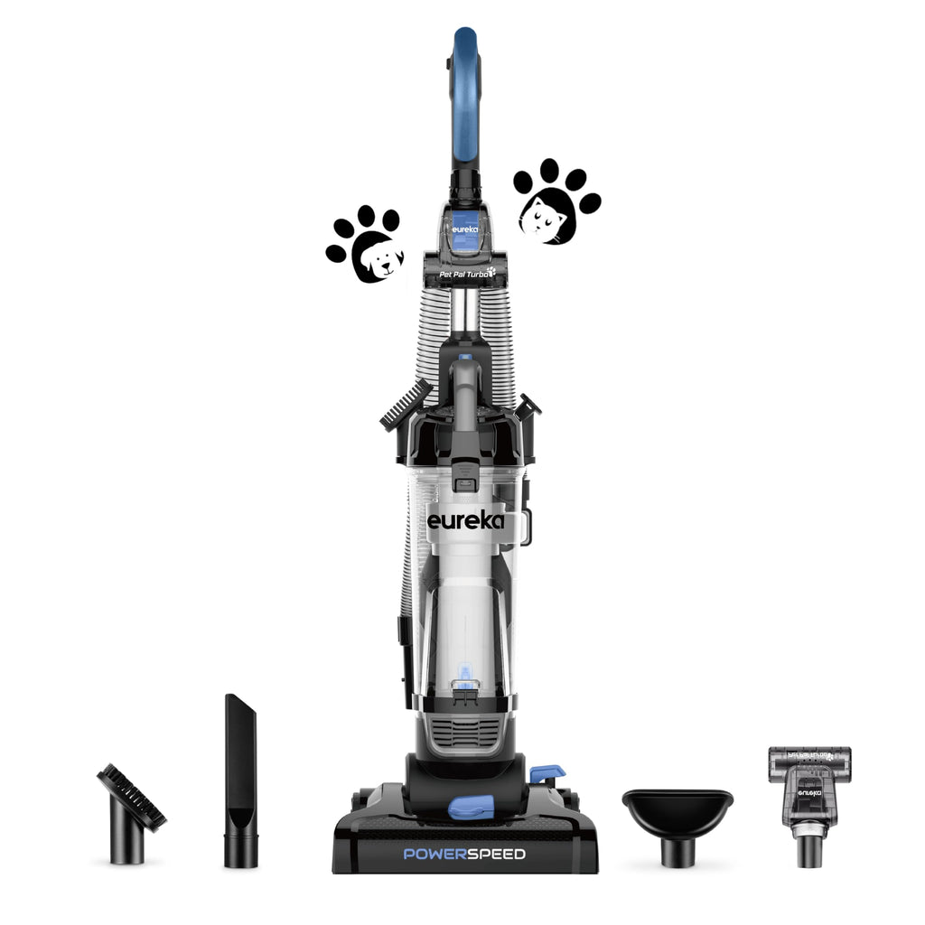 Eureka PowerSpeed Lightweight Upright Vacuum Cleaner for Carpet and Hard Floor, Powerful Bagless Upright Vacuum Cleaner for Home Pets, NEU181A, Blue