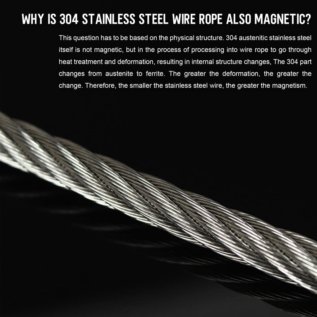 1/16 Wire Rope, 100FT 304 Stainless Steel Cable with 50Pcs Crimp Sleeves, Aircraft Grade, 7x7 Strand, 368lbs Breaking Strength, for Garden Trellis, Clothesline, Railing,Trellis