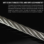 1/16 Wire Rope, 100FT 304 Stainless Steel Cable with 50Pcs Crimp Sleeves, Aircraft Grade, 7x7 Strand, 368lbs Breaking Strength, for Garden Trellis, Clothesline, Railing,Trellis