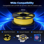 FLASHFORGE Rapid PLA Filament 1.75mm Luminous Yellow, 500mm/s High Speed Printing, Glow in the Dark 3D Printer Filament 1kg Spool, Dimensional Accuracy +/- 0.02mm, Brilliant, Long-Lasting Glow
