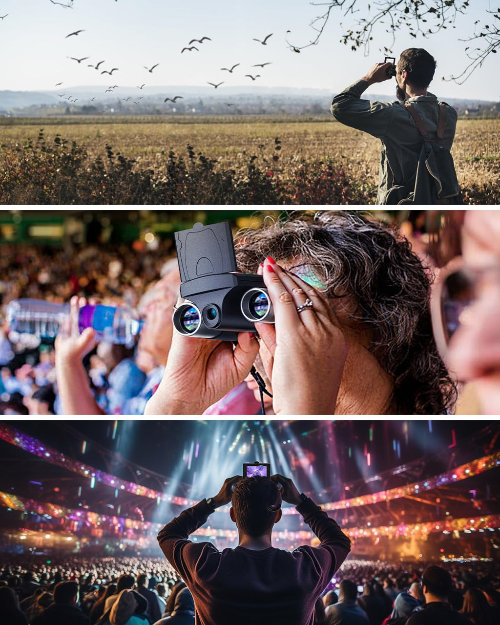 Digital Binoculars with Camera - 8X Digital Zoom, 2" LCD Display 40MP Camera 2.5K Videos Ideal for Concerts, Bird Watching, and Outdoor Adventures with 32GB SD Card - D551