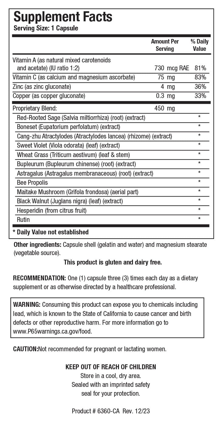 BIOTICS RESEARCH UltraVir-X - Best Immune Support Supplement, Vitamin C, Zinc, Maitake Mushroom, Astragalus, High Flavonoid Content, Supports Healthy Pathways for Adults - 90 Capsules