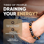 Conscious Items Triple Protection Crystal Bracelet for Women & Men, 7.87 in