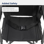 Drive Medical TR39E-SV Lightweight Folding Transport Wheelchair with Swing-Away Footrest, Silver