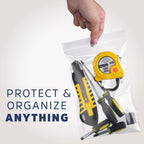 GPI - 6 Mil, Extra Heavy-Duty, 6" x 8" Clear Plastic Reclosable Zip Bags, Puncture-Resistant, Strong Resealable Poly Bags, With Lock Zipper Seal, For Screws, Nuts, Bolts & Constuction, 1000 Count