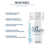 Revive MD Gut Health Supplements for Men & Women - Daily Gut Repair & Digestive Health Support Formula with Thyme, Oregano & Milk Thistle - Vegan-Friendly, Gluten-Free (60 Capsules, 30 Servings)