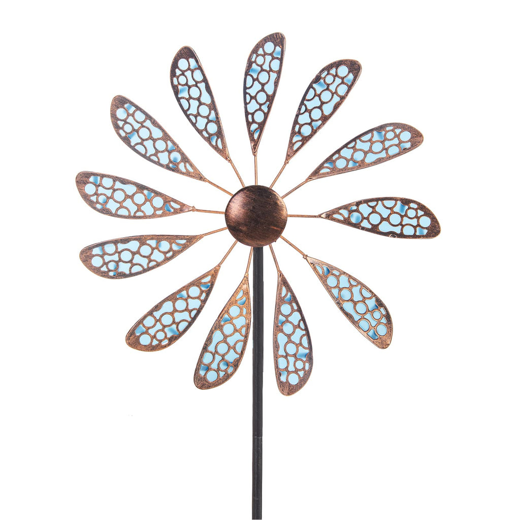 DREAMYSOUL Outdoor Wind Spinner 33" Metal Wind Sculpture Waterproof Fluorescence Wind Spinners for Garden Patio Lawn Decoration